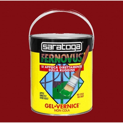 Vernice Antiruggine in Gel Fernovus, Brillante Rosso positano Brillante 2,5Lt - Saratoga