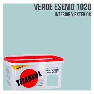 Secchio di vernice a copertura totale da 4 litri | Esseno verde - Esseno verde - Titan