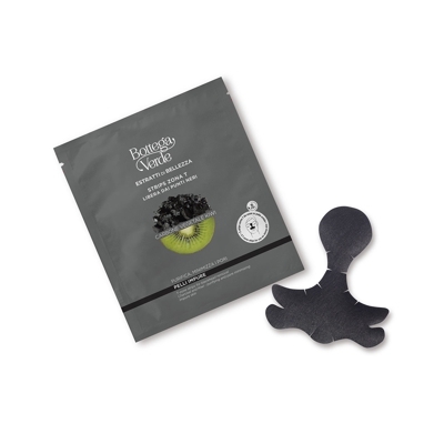 Estratti di bellezza - Tiras zona T, elimina los puntos negros - Carbón vegetal y Kiwi - purifica y minimiza los poros - pieles con impurezas (2 tiras