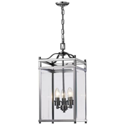 Soffitto A Sospensione Lanterna A 3 Luci Cromo Lucido, Vetro características