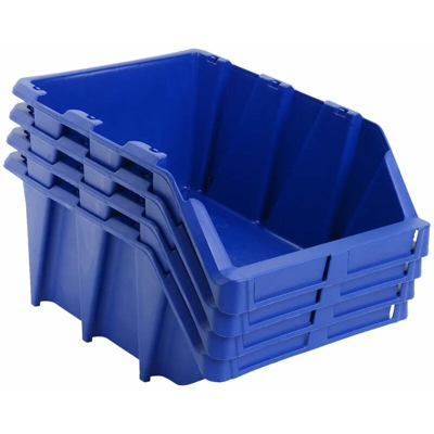 Contenitori Portaoggetti Impilabili 35 pz 218x360x156 mm Blu