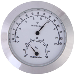 Accessori per violino Termoigrometro Cassa in acciaio inossidabile Movimento tedesco Termometro igrometro,argento - argento en oferta