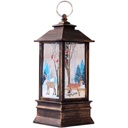 Lanterna a fiamma LED natalizia, piccola lampada a olio, forniture per decorazioni per lampade portatili,piccola lampada a fiamma di alce dorato precio