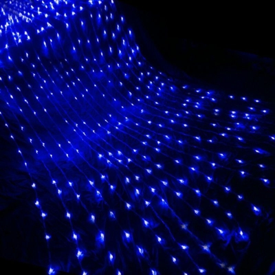 Natale - TENDA NATALIZIA LUMINOSA MISURA 200X150CM 400 LED LUCE BLU