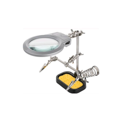 Supporto Saldatura a Tre Bracci con Lente LED e Spugna - Fixpoint en oferta