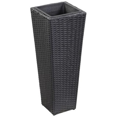 Letto Rialzato Da Giardino 30x30x80 Cm In Polyrattan Nero