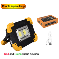 Torcia LED portatile COB 350W ricaricabile 3 modalità Luce di lavoro di emergenza a LED Doppia luce di emergenza quadrata en oferta
