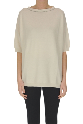 Embellished cotton pullover