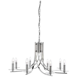 Lampadario 8 Luci Finitura Argento Satinato, E14 características