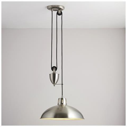 Lampada A Sospensione A Soffitto A Cupola Nichel Satinato, E27 características