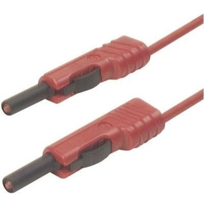 SKS Hirschmann MLB 25/1 V rt Cavo di misura [Spina a banana 4 mm - Spina a banana 4 mm] 25.00 cm Rosso 1 pz.