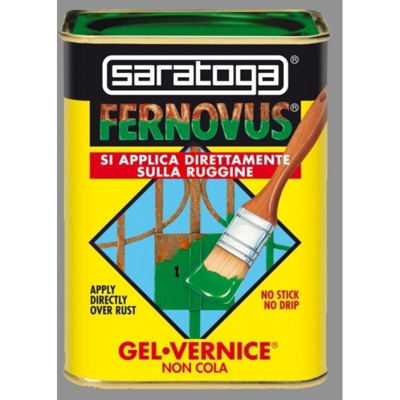 Vernice Antiruggine in Gel Fernovus, Brillante Saratoga - Vernice Gel Antiruggine Fernovus Grigio Medio Brillante 750ml