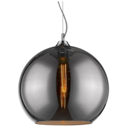 Sospensione Moderna A Sospensione Cromata, Nero 1 Luce Con Cromo, Nero, Paralume In Vetro, Attacco E27 características