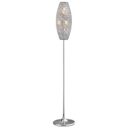 Lampada Da Terra 4 Luci Cromo Lucido, Cristallo características