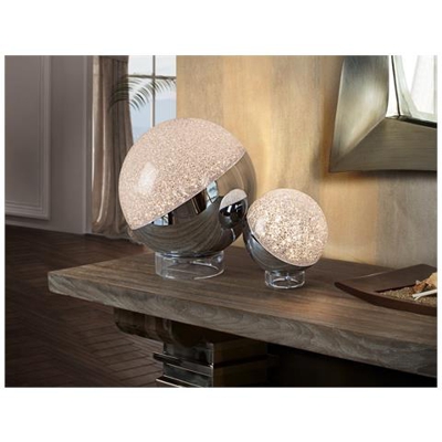 Lampada Da Tavolo A Led Integrata Cromo Lucido