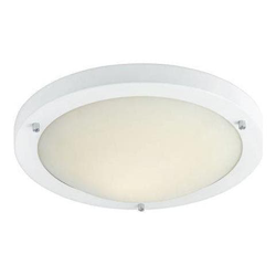 Plafoniera A 1 Luce Bianco Opaco, Vetro Opalino Ip54, E27 precio
