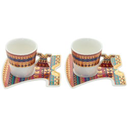 Casa Collection - Confezione 6 Tazzine da Caffe' con Piattino Arabian New Bone China características