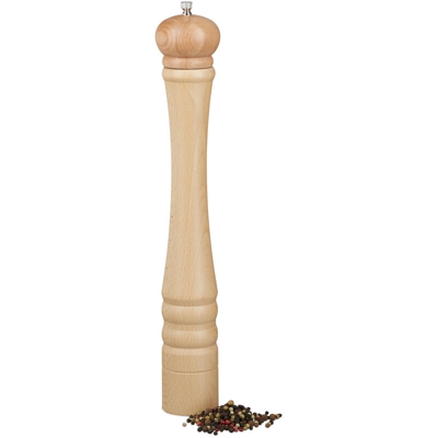 Macina-pepe legno macinino in ceramica grande HxLxP: 40 x 6 x 6 cm, design classico, beige