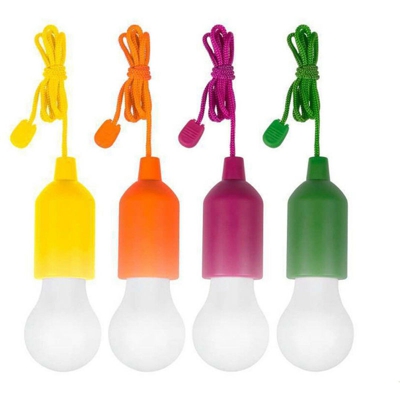 Driwei - 4 lampadine click senza fili a corda luce bianca a led lux campeggio handy color