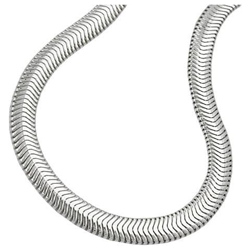 Collana 120002 - Flat Snake Chain Argento 925-45cm en oferta