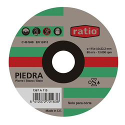 Ratio - Disco Taglio Fine Pietra Rapporto 115X1,6 Mm precio