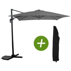 Parasol Garden Deportato ''''sun'''' - Square - 2,5 X 2,5 M - + Cover Grigio en oferta