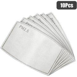 Filtro a carboni attivi PM2,5 grigio (10 pezzi) Elemento filtrante protettivo monouso a 5 strati Guarnizione maschera en oferta