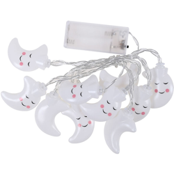 1.5 m della cassa di batteria 10 luna luce stringa della luce di Natale decorativo stringa di luce 2 * calda batteria AA bianco / lit en oferta