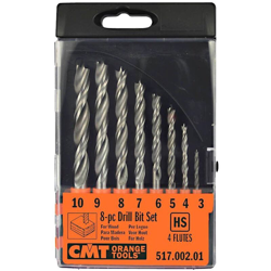 517.002.01 Set 8 Punte Elicoidali Hs D=3-4-5-6-7-8-9-10 Dx en oferta