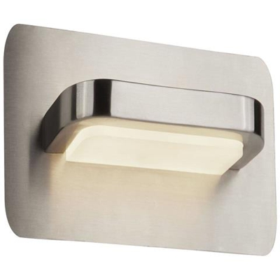 Led Integrato 1 Luce Da Parete Nichel Satinato, Satinato, Bianco