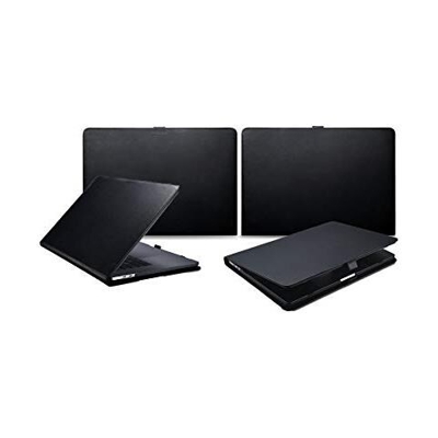 Custodia Per Macbook Pro 15'''' A Partire Dal 2016, In Vera Pelle, Con Chiusura Magnetica, Colore: Nero Opaco