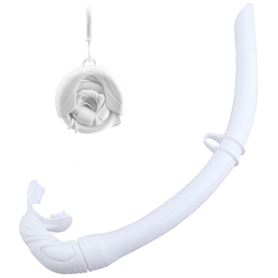 Tubo per respirazione umida per adulti pieghevole in silicone AS-600, bianco
