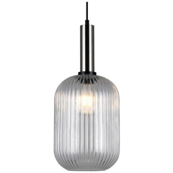 Lampadario Moderno A Sospensione Nichel Satinato 1 Luce Con Paralume Trasparente, Attacco E27 características