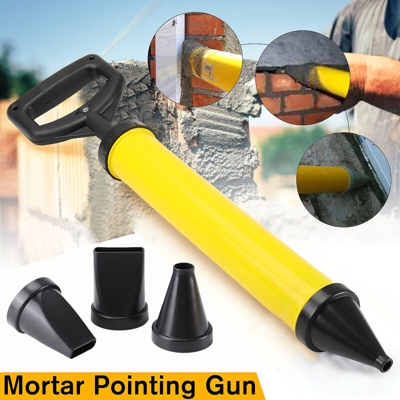 Pistola per fughe a quattro teste Cazzuola da giardino Applicatore in plastica Supporto per malta Applicatore per utensili Siringa Cemento Caulk