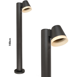 Lampione esterno luce viale LED 6W palo antracite alluminio 3000K IP54 1000mm precio