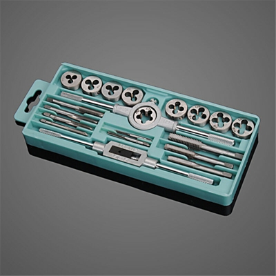 Drillpro 20pcs M3-M12 Maschio metrico e matrice per filettatura a vite Tappi per filettatura dritta Utensili per alesatori conici Rubinetti