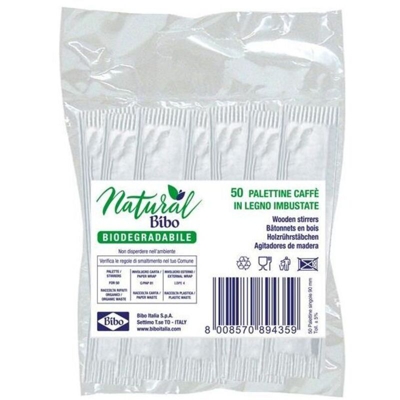 Machieraldo Gustavo - PALETTA CAFFE Pz 50 LEGNO NATURAL BIBO