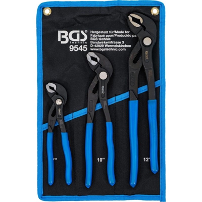 9545, Set di pinze per Pompa dell'Acqua, 3 Pezzi Tubi, 175/240 / 300 mm, Antiscivolo, Pinza per Pompe - BGS