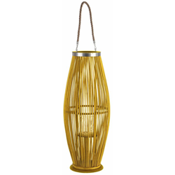 Lanterna da esterno 'Jadida' colore bianco e giallo per giardino in vetro -Ø29x71h cm / Giallo precio