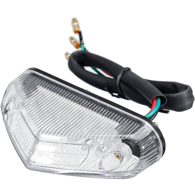 Insma - Fanale posteriore rosso universale a 12 LED per freno posteriore DC 12V per moto ATV Dirt Bike bianco