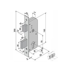 Welka - SERRATURA INF.FERRO 061.30.00.0 + 700.22.22 en oferta