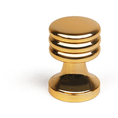 Pomolo in stile classico, Ottone, Oro, 25 mm di diametro. Marchio REI