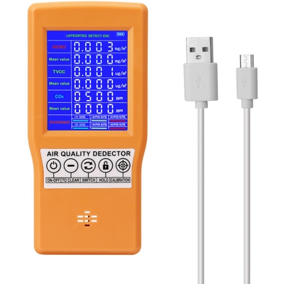 Analizzatore di qualita dell'aria ad anidride carbonica per formaldeide civile Batteria al litio incorporata TVOC JSM-131 SC