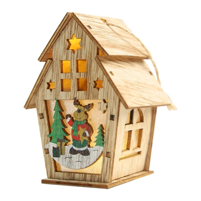 Cabina luminosa a LED Cabina luminosa fai-da-te Decorazione per albero di Natale Ornamenti appesi,flysheet tromba slancio - flysheet tromba slancio