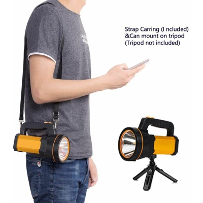 LED ad Alta Potente 6000 Lumen Ricaricabile USB Grande 4 batterie 10000 MAH di Lunga Durata Torcia Elettrica per Lanterna Campeggio, Emergenza