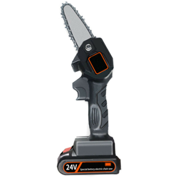 Motosega portatile a batteria con caricatore e 2 batterie, nera - nera precio