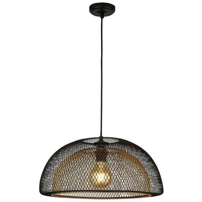 1 Ciondolo Leggero In Rete A Doppio Strato, Esterno Nero Con Interno Dorato