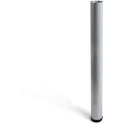 Gamba cilindrica regolabile stile moderno per mobili bassi. Altezza di 71 cm. Realizzata in acciaio con finitura alluminio. Per il bricolage e il características