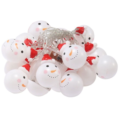 Natale pupazzo di neve LED stringa di luce, vano batteria senza batteria,3 metri e 20 luci - 3 metri e 20 luci