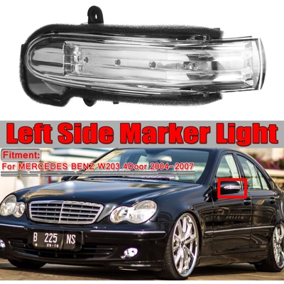 Insma - Specchietto retrovisore per auto Indicatore di direzione lato sinistro per Mercedes per Benz W203 4Dr 2004-2007